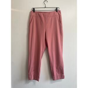 Stylish Muted Pink Pull-On Ankle Pants - Size Large